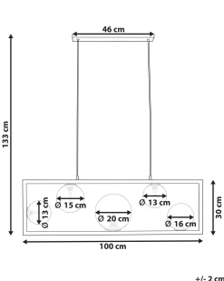 Lampadario GEEHI Metallo Ottone