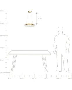 Lampadario GEORGES Metallo Oro