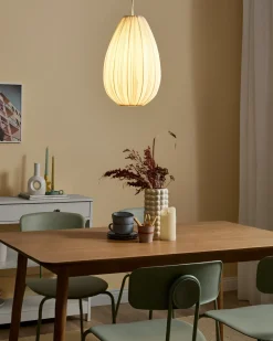 Lampadario GERA Tessuto Bianco