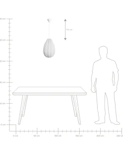 Lampadario GERA Tessuto Grigio
