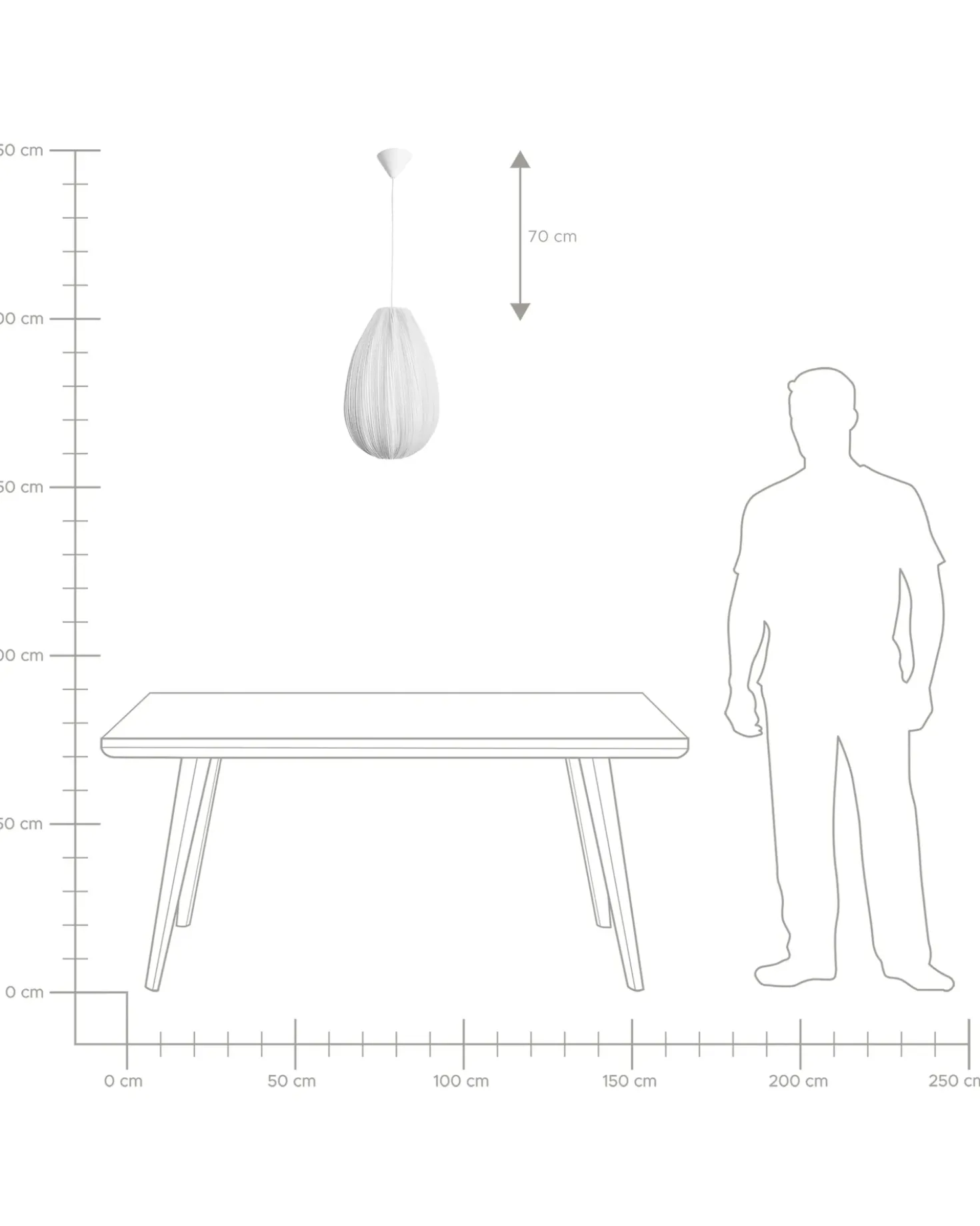 Lampadario GERA Tessuto Grigio