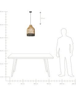 Lampadario GILO Rattan Naturale