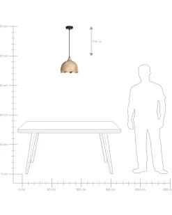 Lampadario GOMATI Legno di mango Marrone chiaro