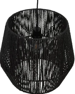 Lampadario GWERU Corda di carta Nero