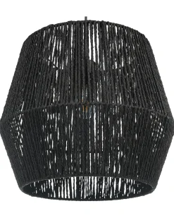 Lampadario GWERU Corda di carta Nero