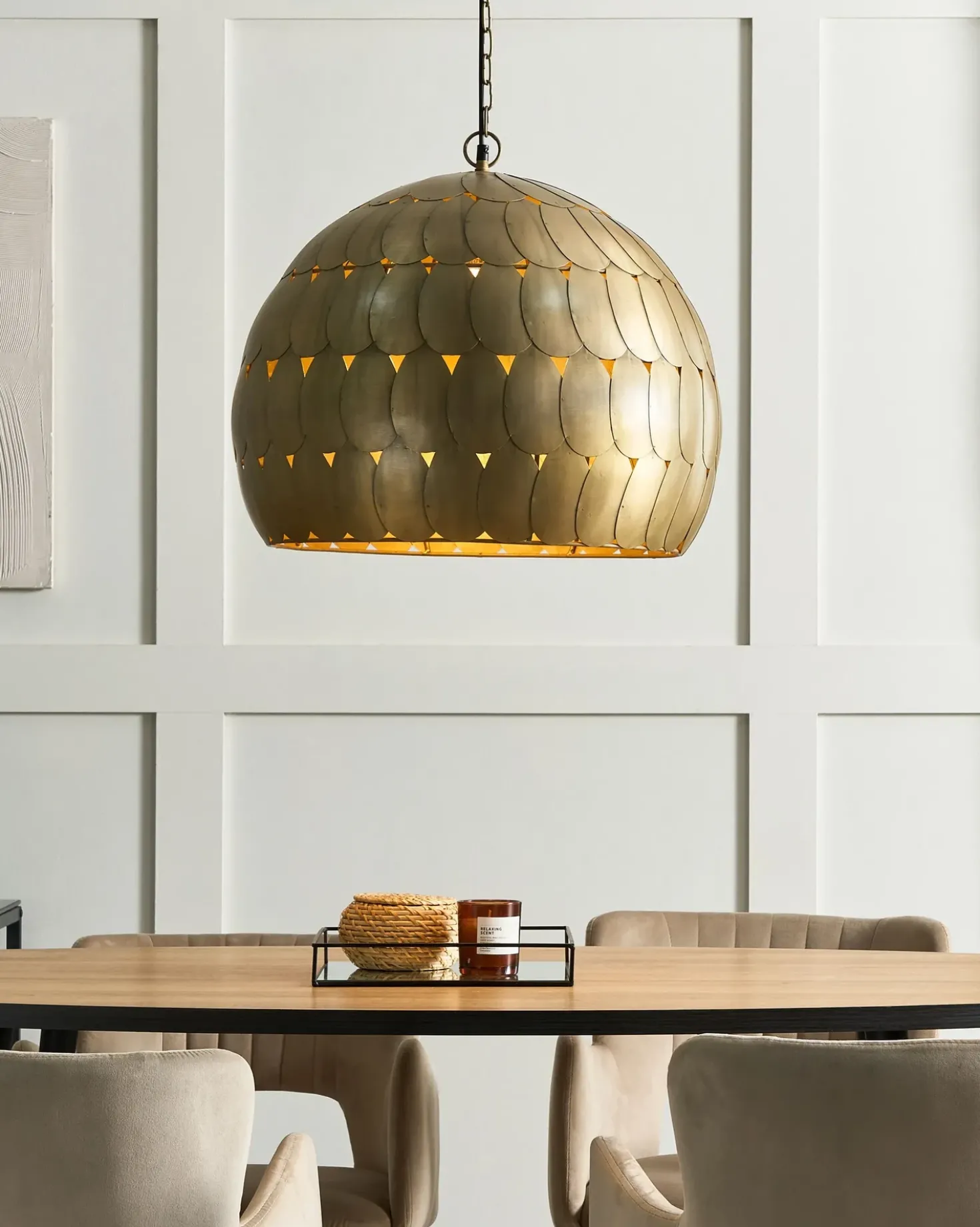 Lampadario HARANGI Metallo Ottone