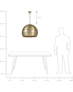 Lampadario HARANGI Metallo Ottone