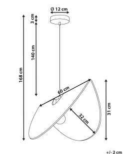 Lampadario HERRON Carta Naturale