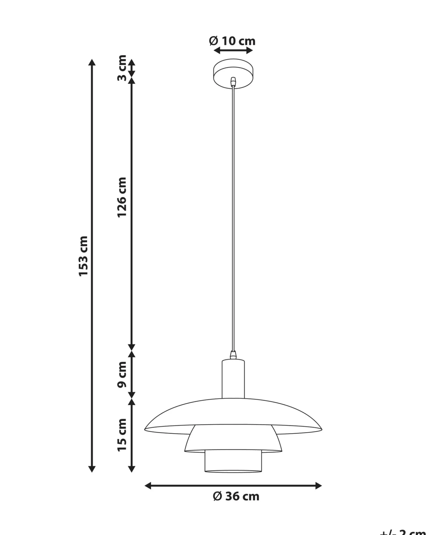 Lampadario HILBA Metallo Nero