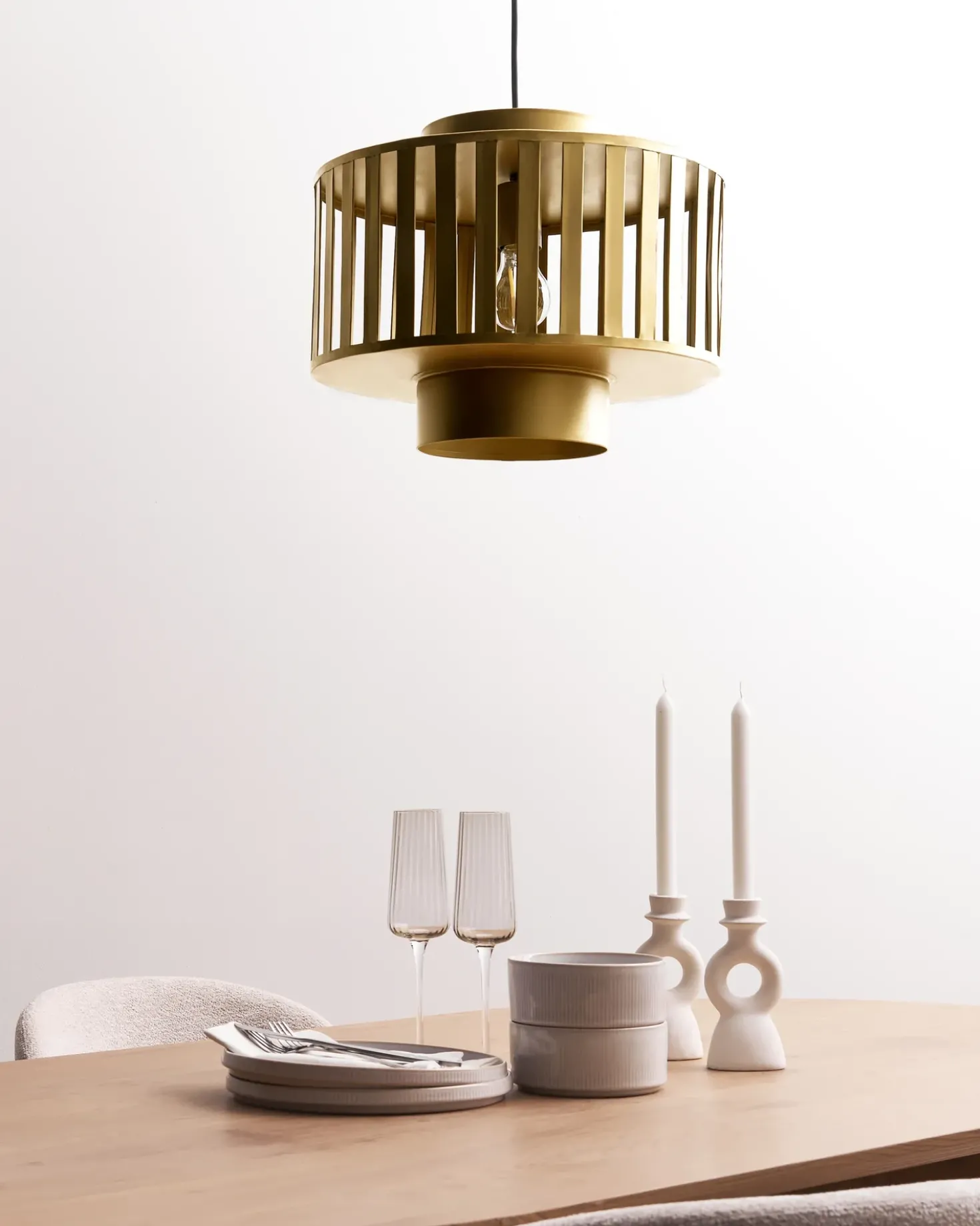 Lampadario HUGLI Metallo Ottone