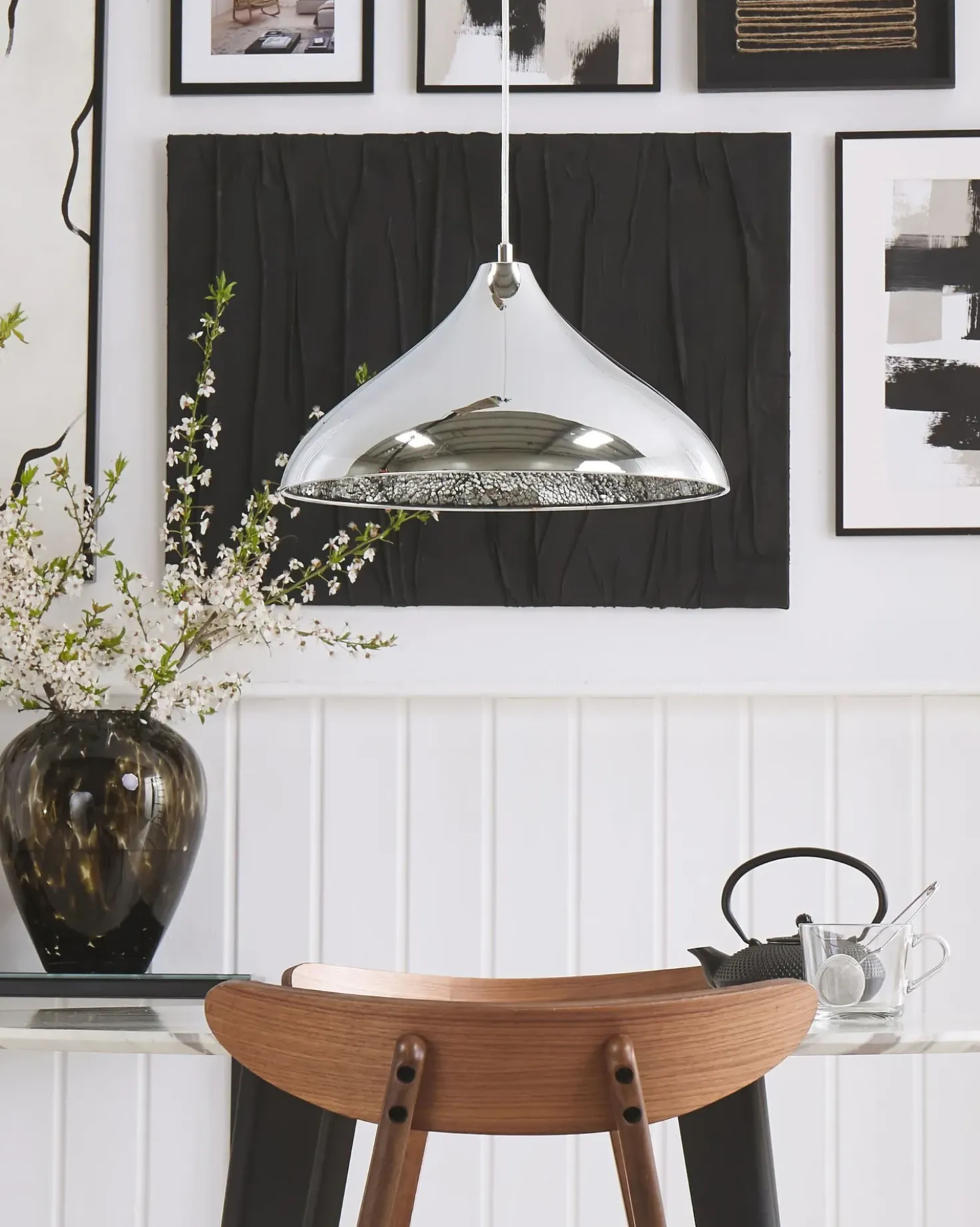 Lampadario ISKAR Metallo Argento