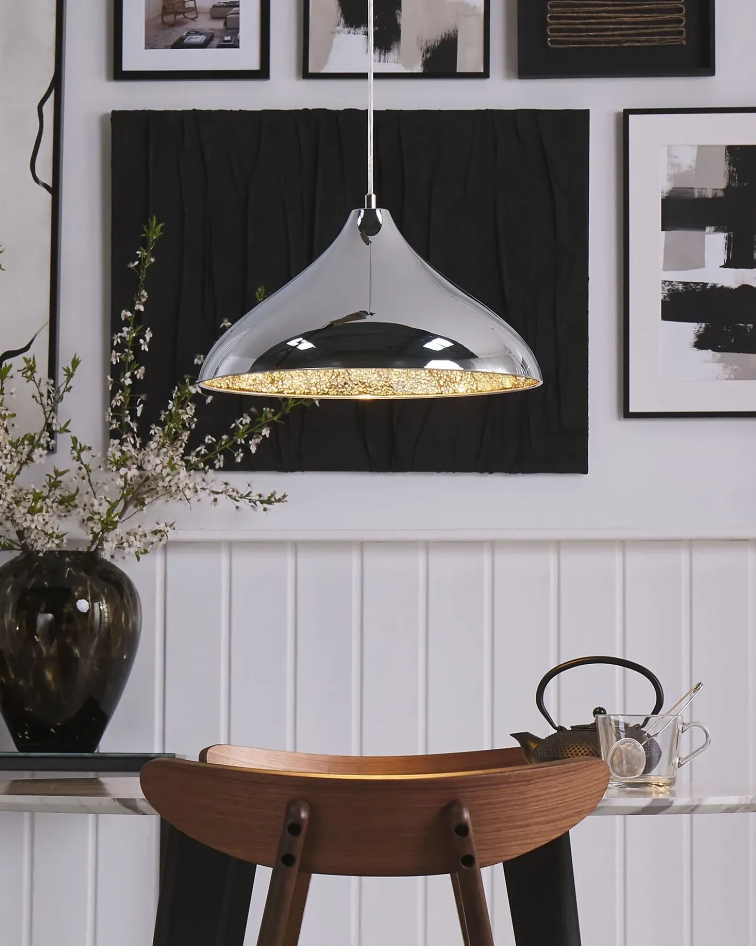 Lampadario ISKAR Metallo Argento