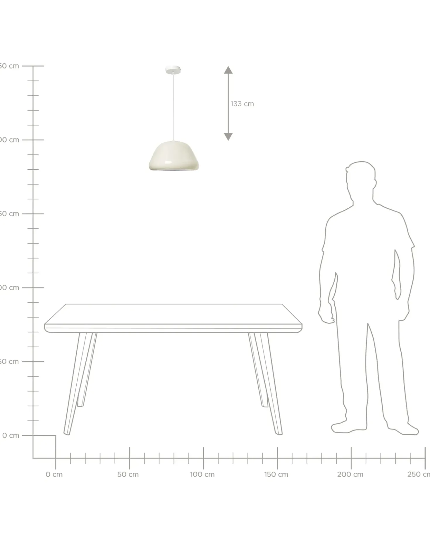 Lampadario JOKU Metallo Beige chiaro