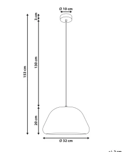 Lampadario JOKU Metallo Beige chiaro