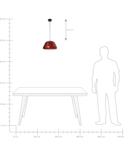 Lampadario JOKU Metallo Rosso