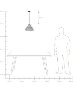 Lampadario KABALEBO Cartapesta Grigio