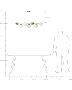 Lampadario KARLA Metallo Oro