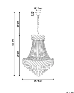 Lampadario KARSA Cristallo Oro