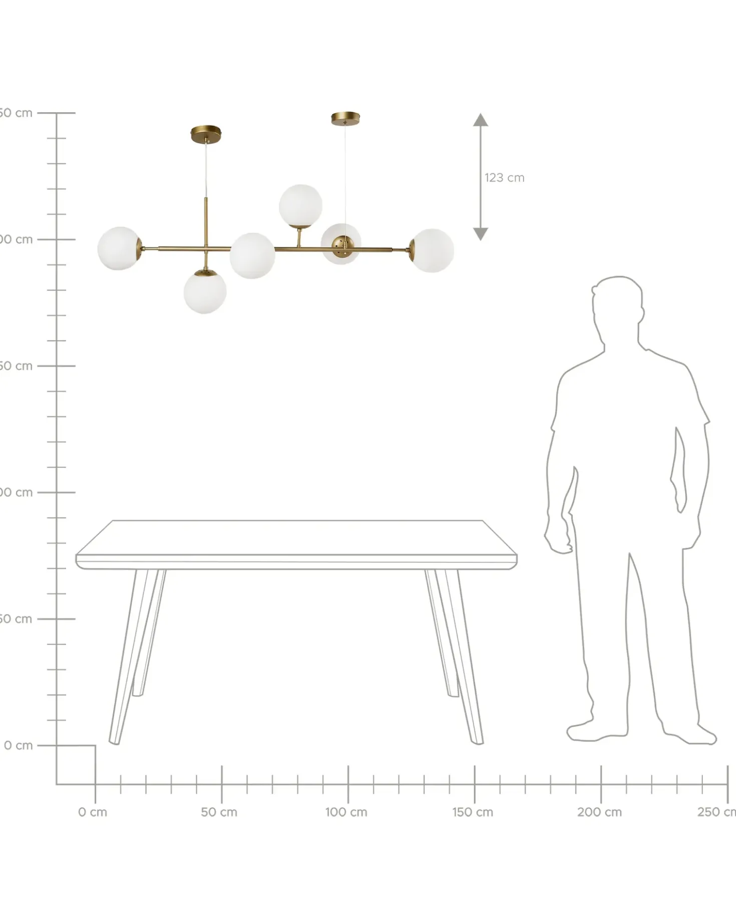 Lampadario KASARI Metallo Oro