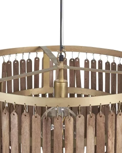 Lampadario KAVERI Legno di mango Marrone
