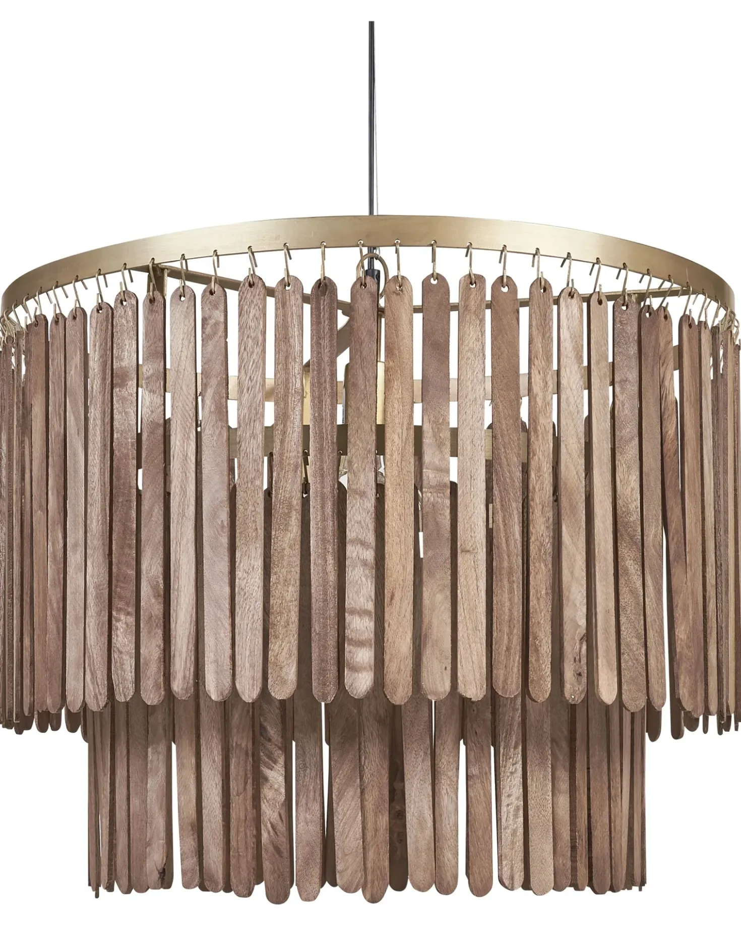 Lampadario KAVERI Legno di mango Marrone