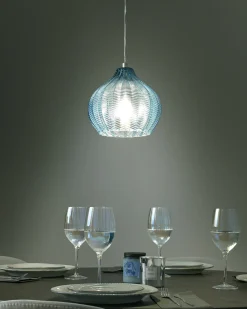 Lampadario KEILA Vetro Blu