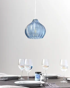 Lampadario KEILA Vetro Blu