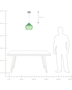 Lampadario KEILA Vetro Verde