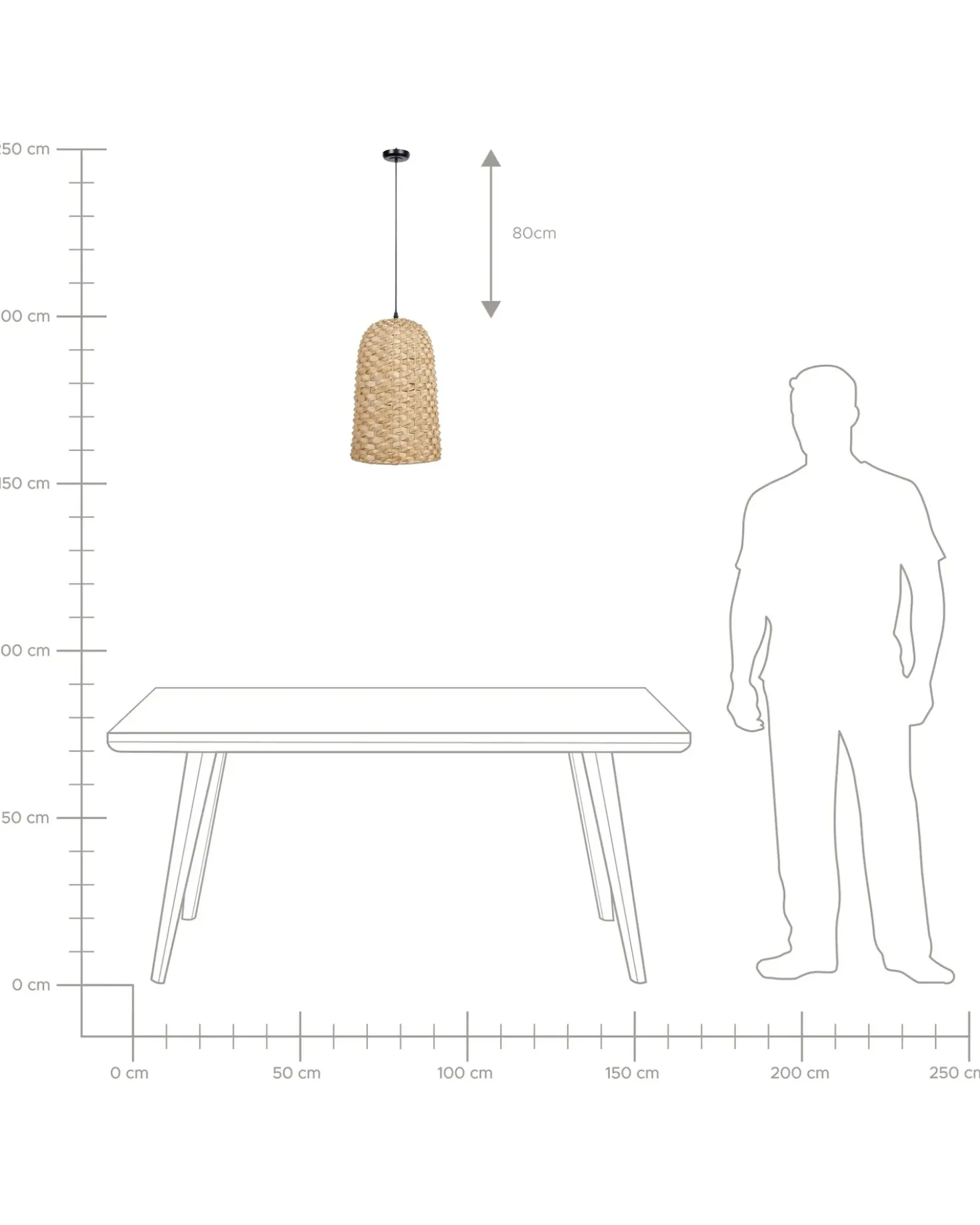 Lampadario KERIO Bambù Naturale