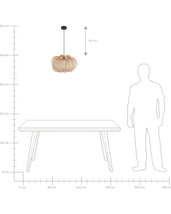 Lampadario KIBI Rattan Naturale
