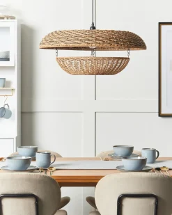 Lampadario KIDEPO Corda di carta Marrone