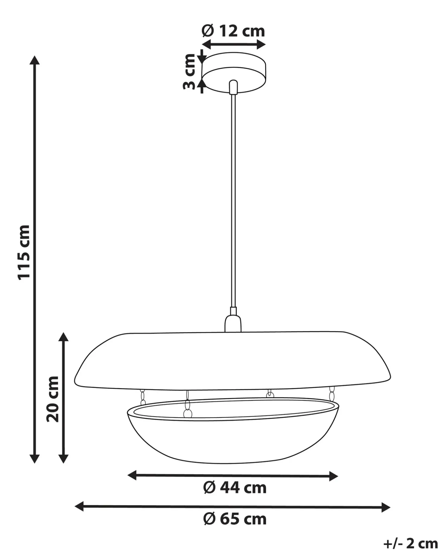 Lampadario KIDEPO Corda di carta Marrone