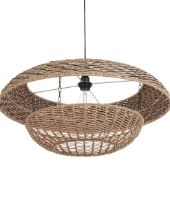 Lampadario KIDEPO Corda di carta Marrone