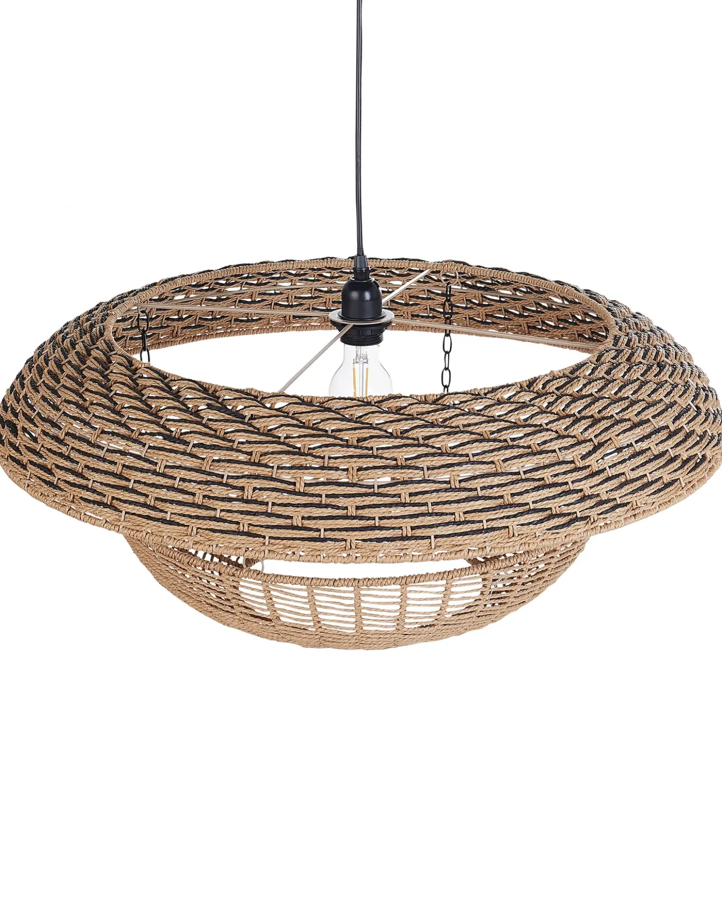 Lampadario KIDEPO Corda di carta Marrone