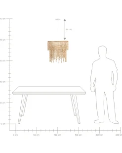 Lampadario KIRINDI Legno Marrone chiaro