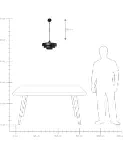 Lampadario KOLGA Metallo Nero