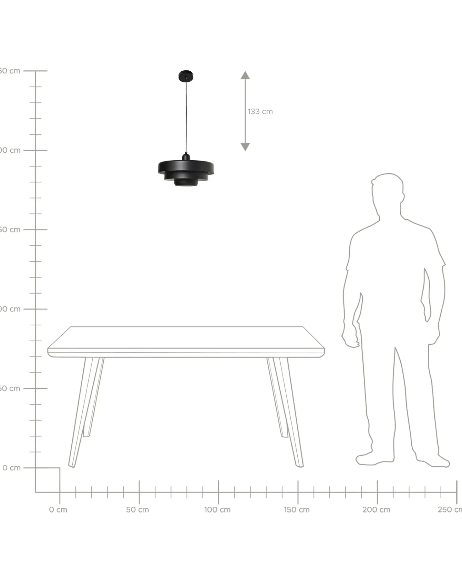 Lampadario KOLGA Metallo Nero