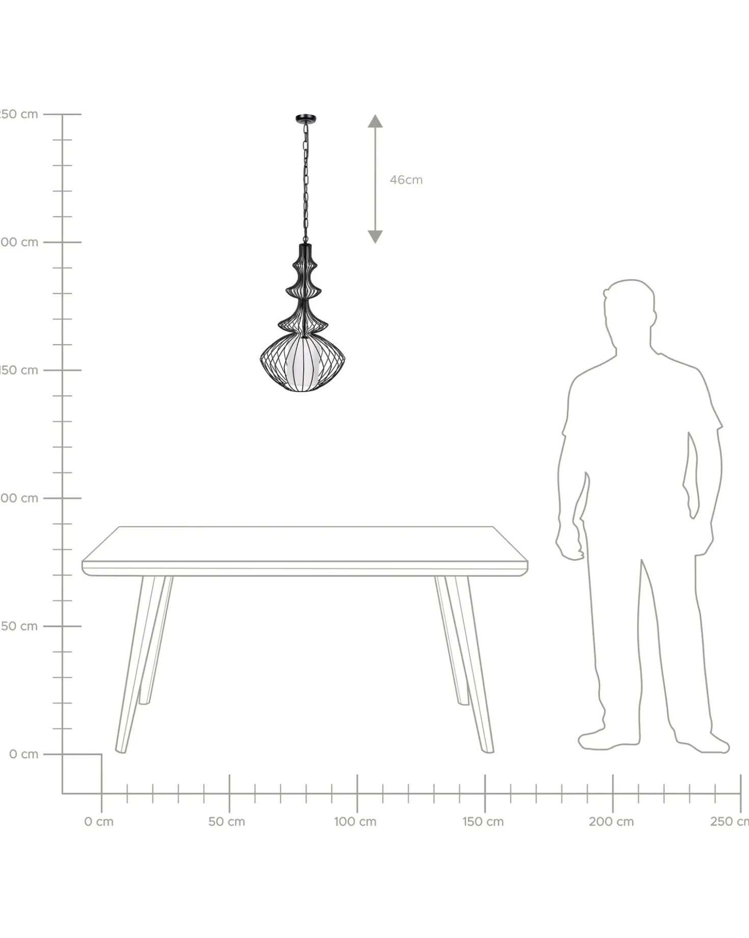 Lampadario KOLVA Metallo Nero