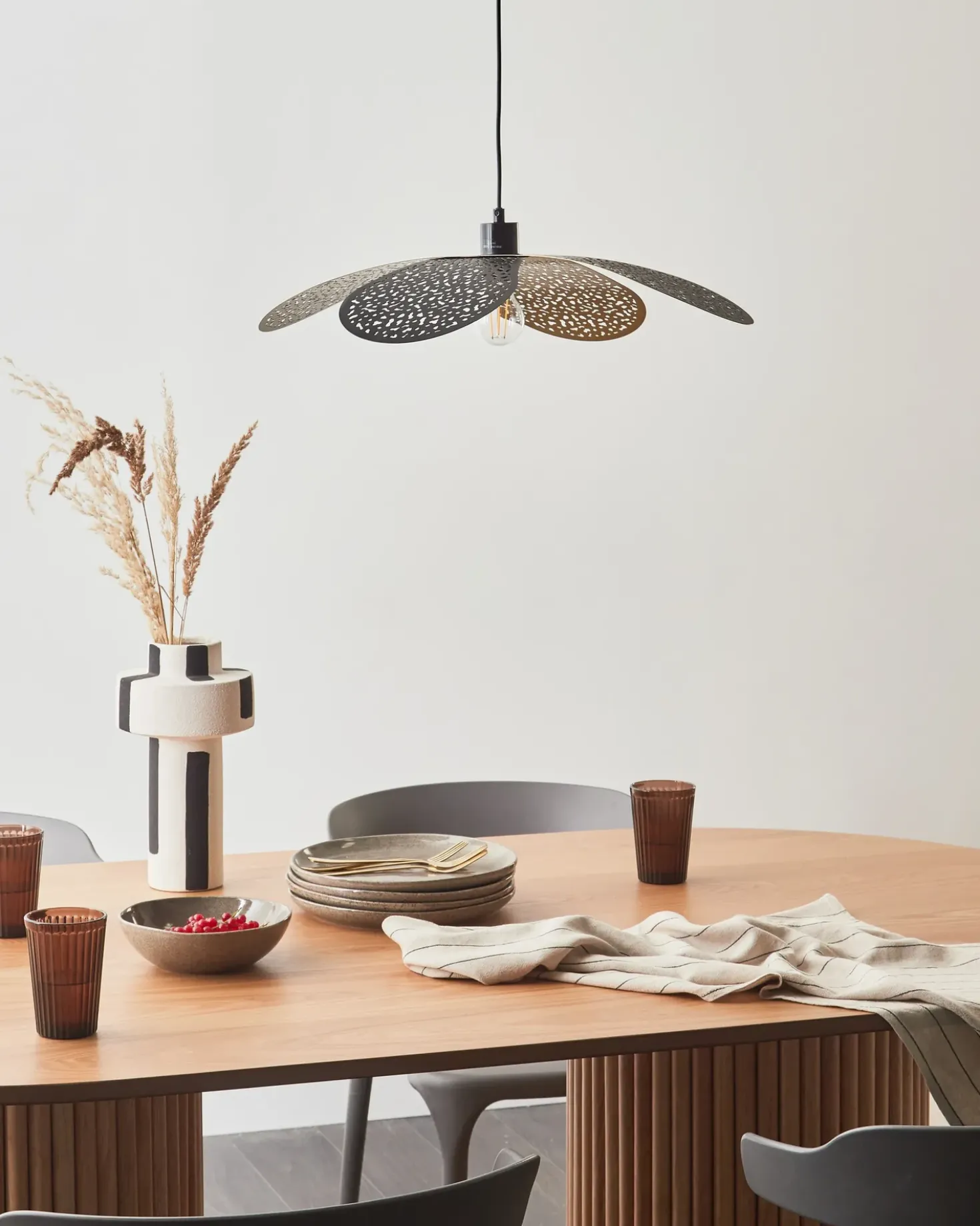 Lampadario KOSHI Metallo Nero