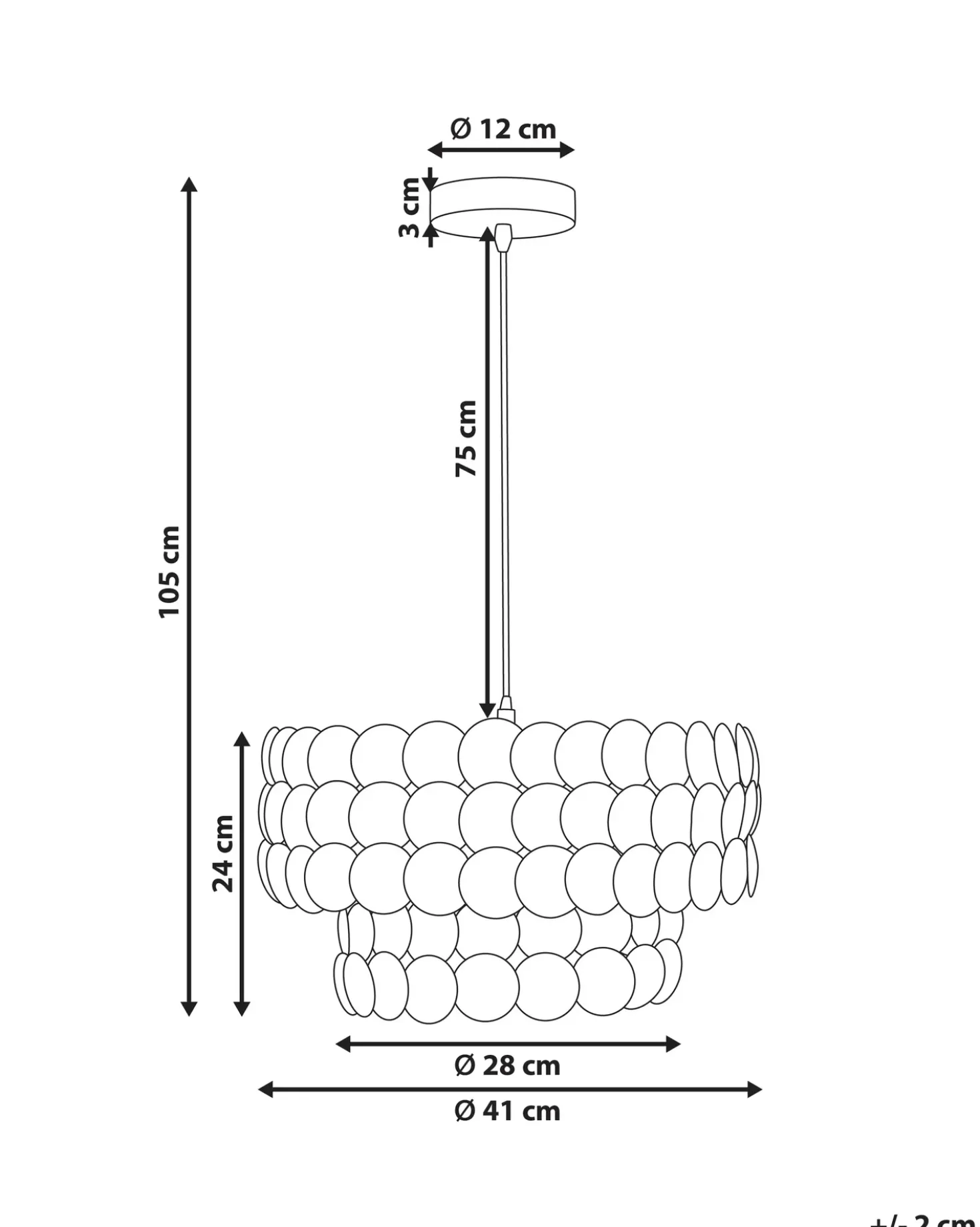 Lampadario KOTMALE Guscio di cocco Beige chiaro