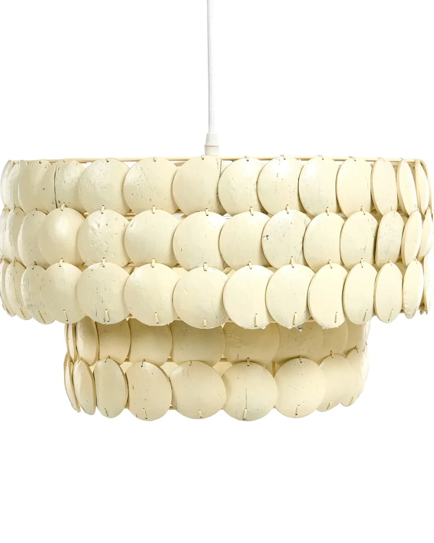 Lampadario KOTMALE Guscio di cocco Beige chiaro