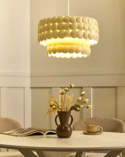 Lampadario KOTMALE Guscio di cocco Beige chiaro