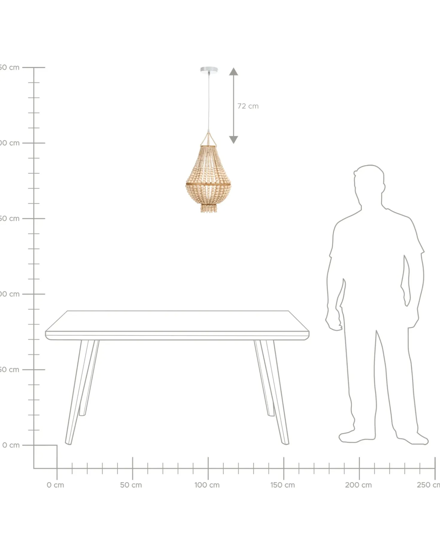 Lampadario KUMBUKKAN Legno Marrone chiaro