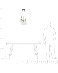 Lampadario LADON Vetro Trasparente
