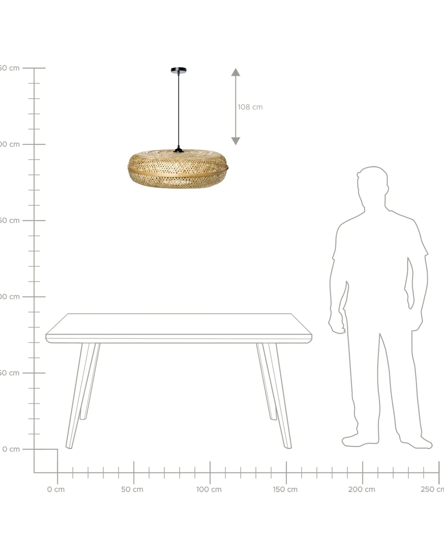Lampadario LAJAS Bambù Naturale
