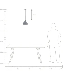 Lampadario LAMBRO Cemento Grigio chiaro