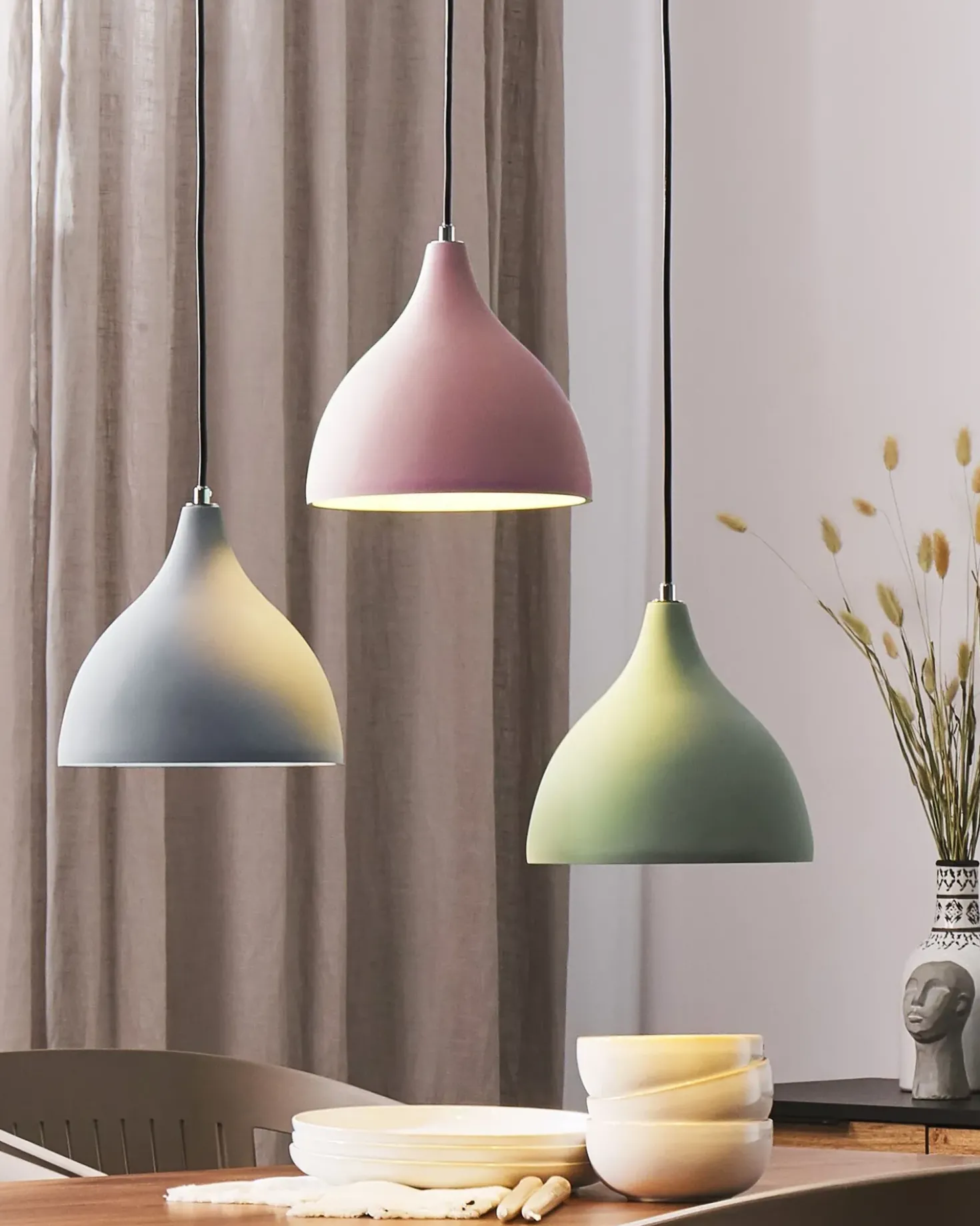 Lampadario LAMBRO Cemento Verde chiaro