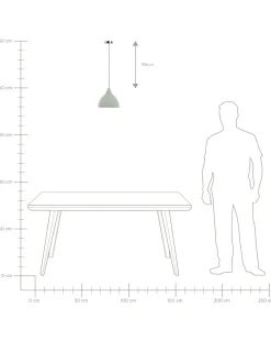Lampadario LAMBRO Cemento Verde chiaro