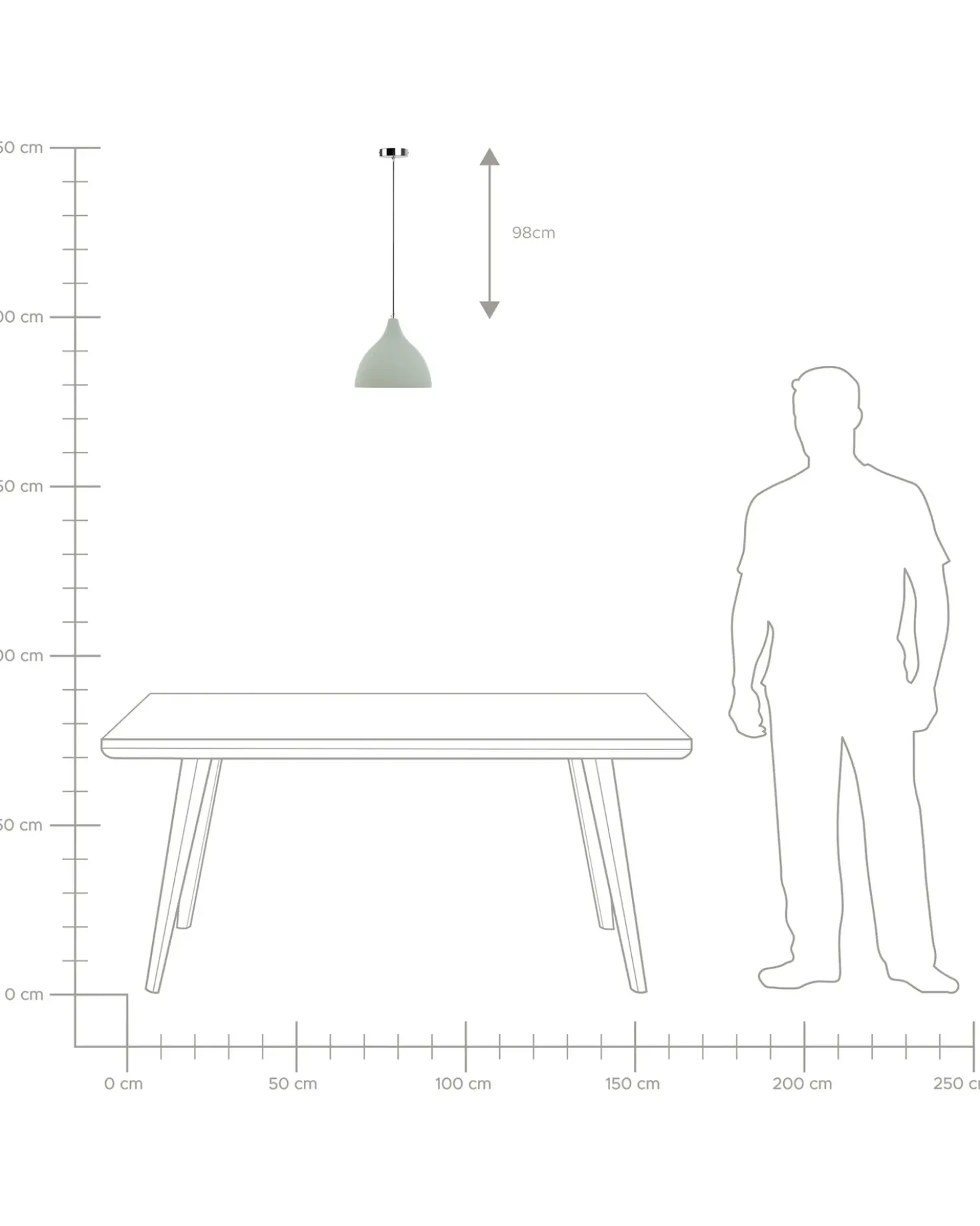 Lampadario LAMBRO Cemento Verde chiaro