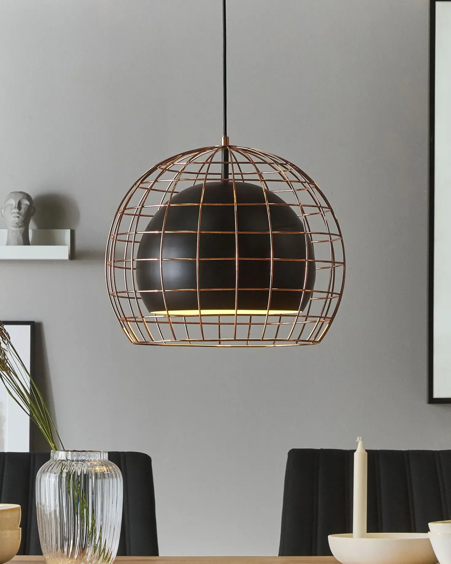 Lampadario LIRI Metallo Nero